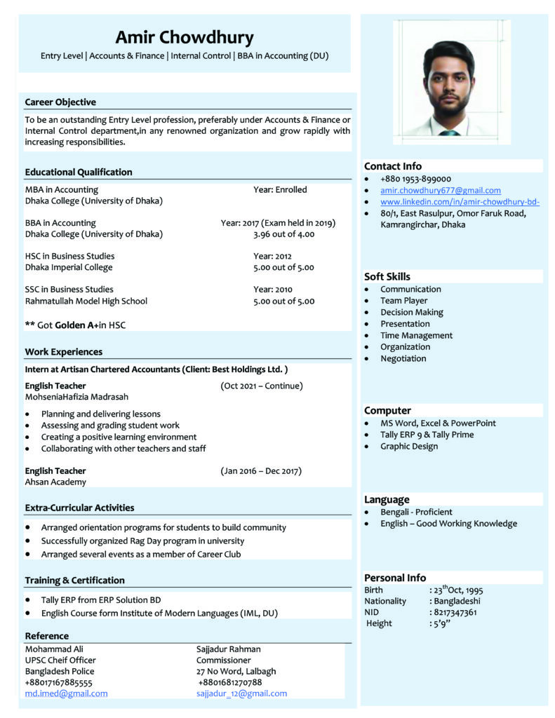 Best Cv Format