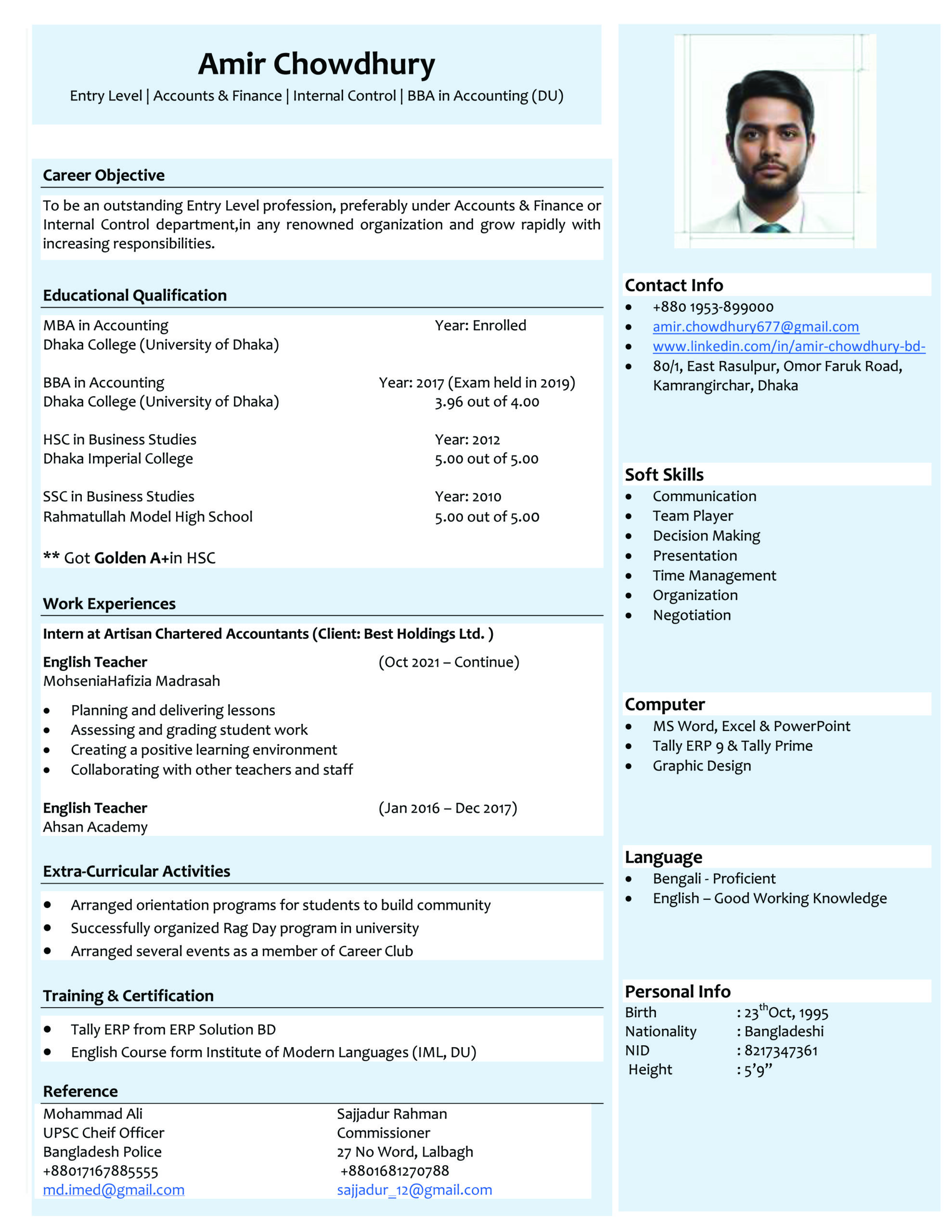 Best Cv Format